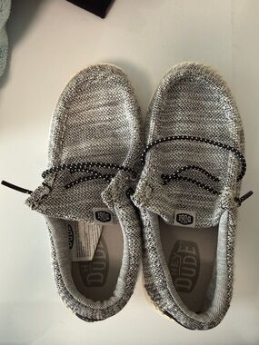Hey Dude Gray Knit Kids Sneakers